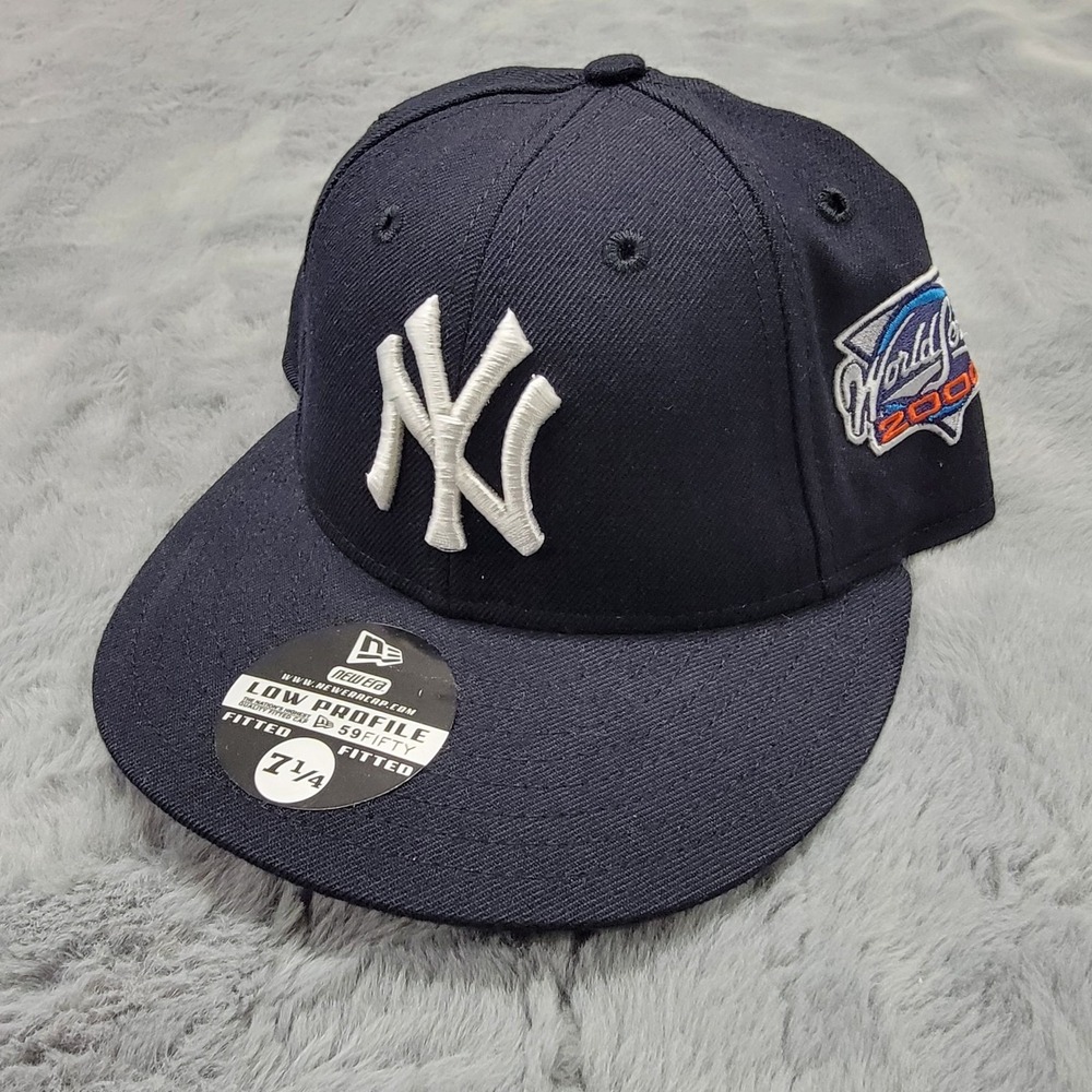 New York Yankees 2000 World Series Hat Mens 7-1/4 Navy Wool MLB New Era 5950